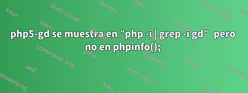 php5-gd se muestra en "php -i | grep -i gd" pero no en phpinfo();