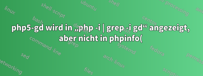 php5-gd wird in „php -i | grep -i gd“ angezeigt, aber nicht in phpinfo();