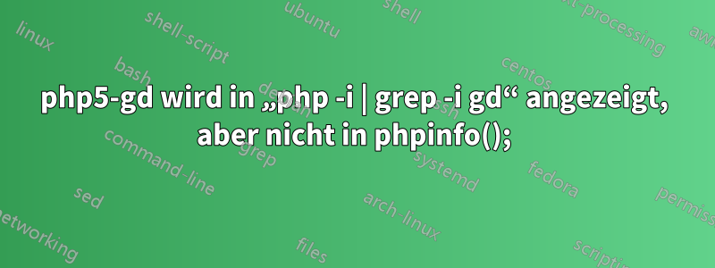 php5-gd wird in „php -i | grep -i gd“ angezeigt, aber nicht in phpinfo();