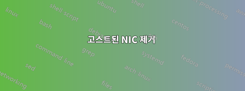고스트된 NIC 제거