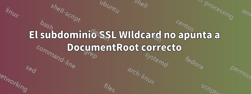 El subdominio SSL WIldcard no apunta a DocumentRoot correcto