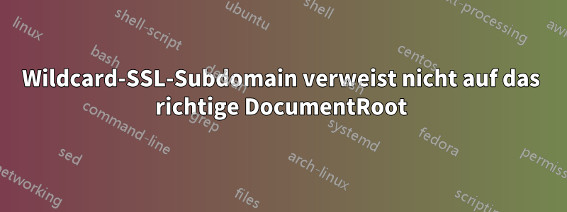 Wildcard-SSL-Subdomain verweist nicht auf das richtige DocumentRoot