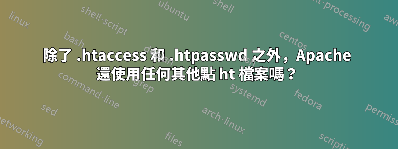 除了 .htaccess 和 .htpasswd 之外，Apache 還使用任何其他點 ht 檔案嗎？