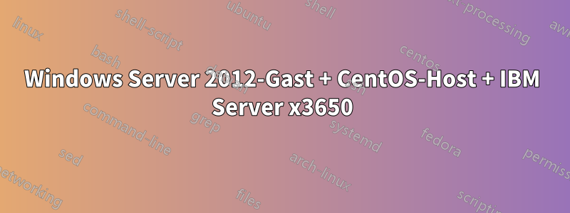 Windows Server 2012-Gast + CentOS-Host + IBM Server x3650
