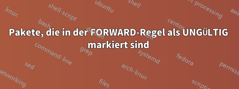 Pakete, die in der FORWARD-Regel als UNGÜLTIG markiert sind