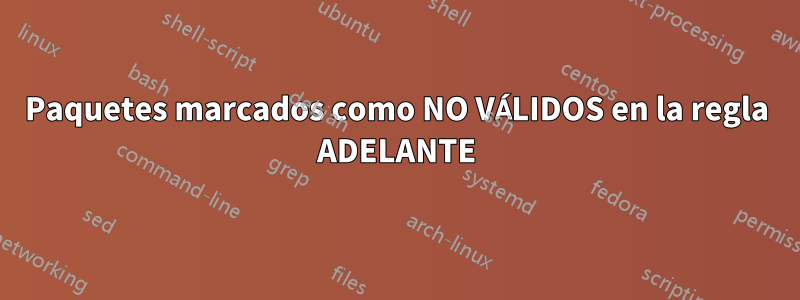 Paquetes marcados como NO VÁLIDOS en la regla ADELANTE