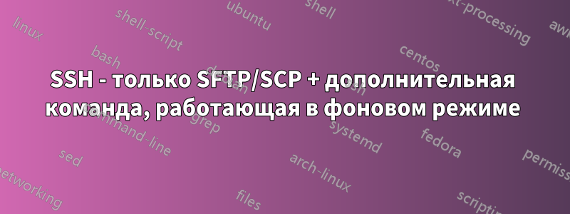 SSH - только SFTP/SCP + дополнительная команда, работающая в фоновом режиме