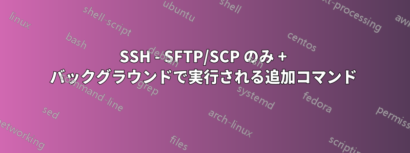 SSH - SFTP/SCP のみ + バックグラウンドで実行される追加コマンド