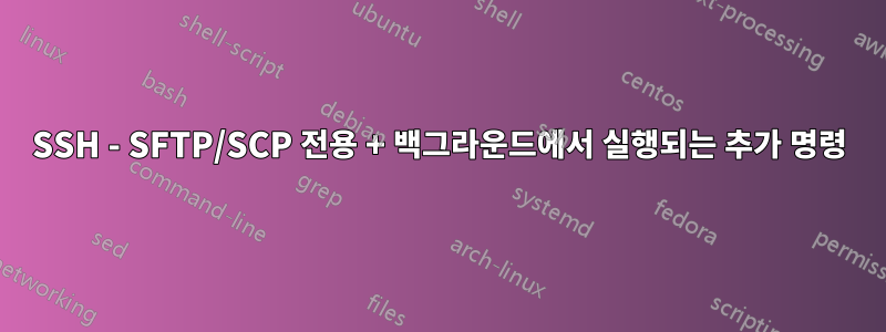 SSH - SFTP/SCP 전용 + 백그라운드에서 실행되는 추가 명령