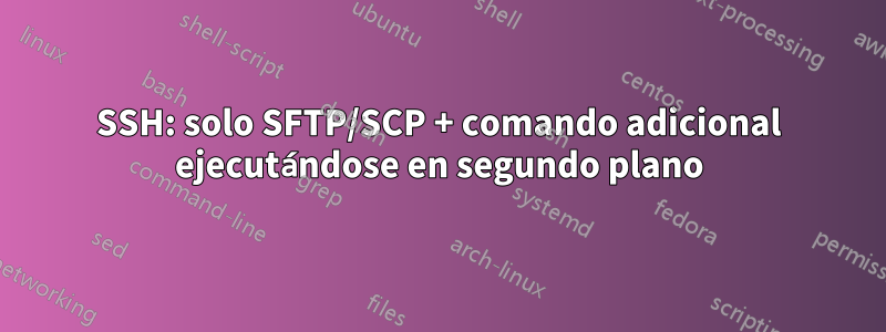 SSH: solo SFTP/SCP + comando adicional ejecutándose en segundo plano