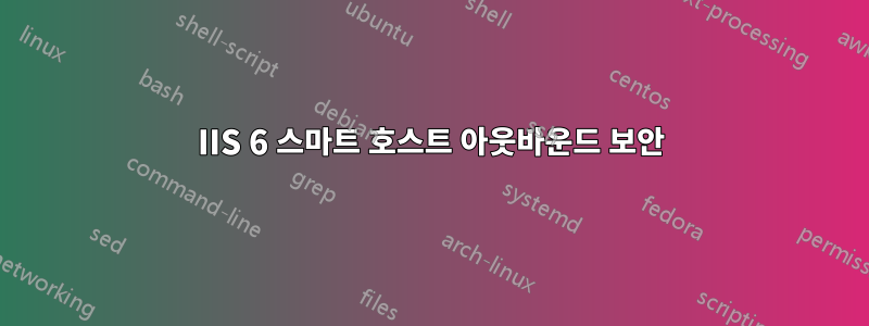 IIS 6 스마트 호스트 아웃바운드 보안