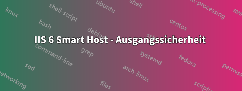 IIS 6 Smart Host - Ausgangssicherheit