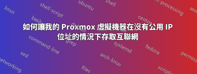 如何讓我的 Proxmox 虛擬機器在沒有公用 IP 位址的情況下存取互聯網