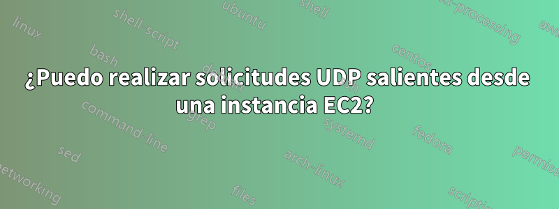 ¿Puedo realizar solicitudes UDP salientes desde una instancia EC2? 