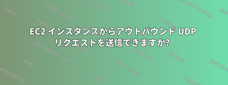 EC2 インスタンスからアウトバウンド UDP リクエストを送信できますか? 