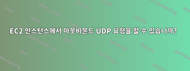 EC2 인스턴스에서 아웃바운드 UDP 요청을 할 수 있습니까? 