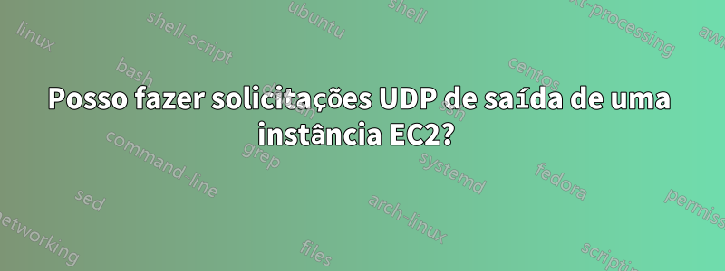 Posso fazer solicitações UDP de saída de uma instância EC2? 