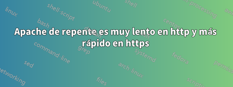 Apache de repente es muy lento en http y más rápido en https