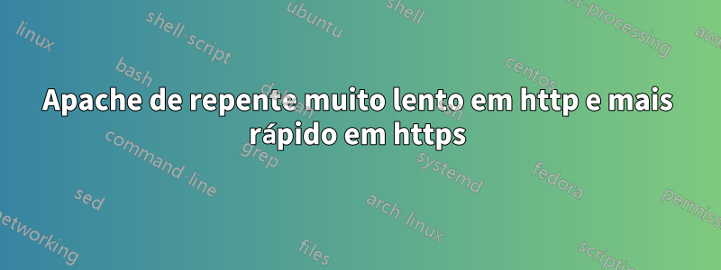 Apache de repente muito lento em http e mais rápido em https