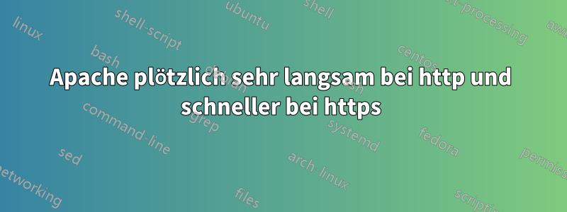 Apache plötzlich sehr langsam bei http und schneller bei https