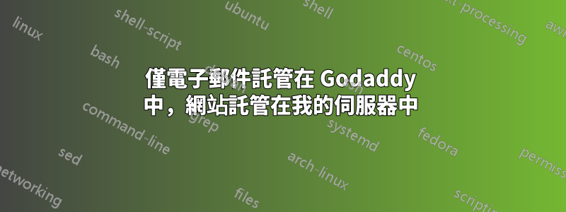 僅電子郵件託管在 Godaddy 中，網站託管在我的伺服器中