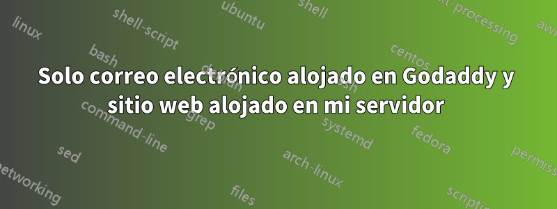 Solo correo electrónico alojado en Godaddy y sitio web alojado en mi servidor