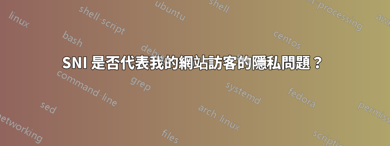SNI 是否代表我的網站訪客的隱私問題？