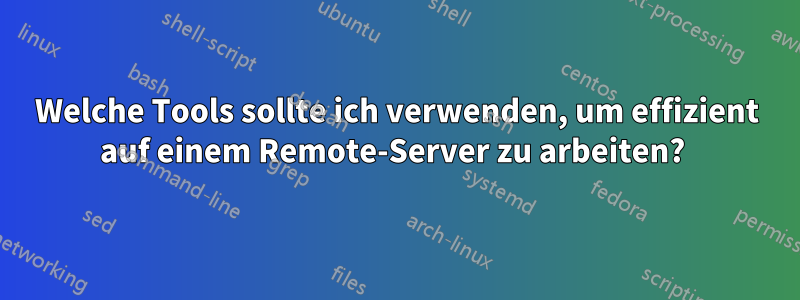 Welche Tools sollte ich verwenden, um effizient auf einem Remote-Server zu arbeiten? 