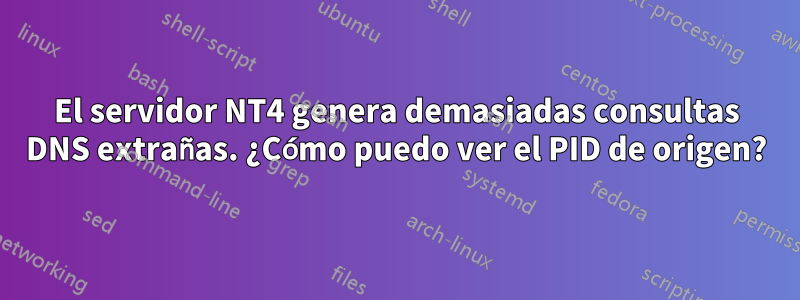 El servidor NT4 genera demasiadas consultas DNS extrañas. ¿Cómo puedo ver el PID de origen?
