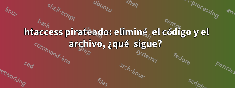 htaccess pirateado: eliminé el código y el archivo, ¿qué sigue? 