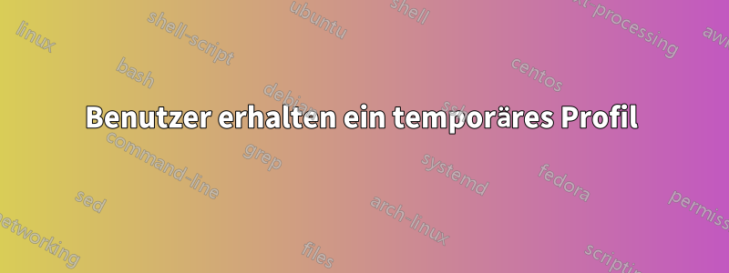 Benutzer erhalten ein temporäres Profil