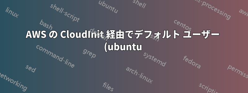 AWS の CloudInit 経由でデフォルト ユーザー (ubuntu) を変更する方法