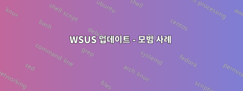 WSUS 업데이트 - 모범 사례