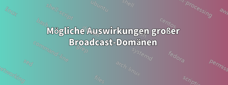 Mögliche Auswirkungen großer Broadcast-Domänen