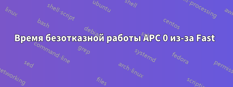 Время безотказной работы APC 0 из-за Fast 