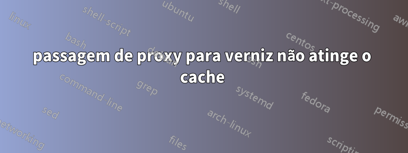 passagem de proxy para verniz não atinge o cache