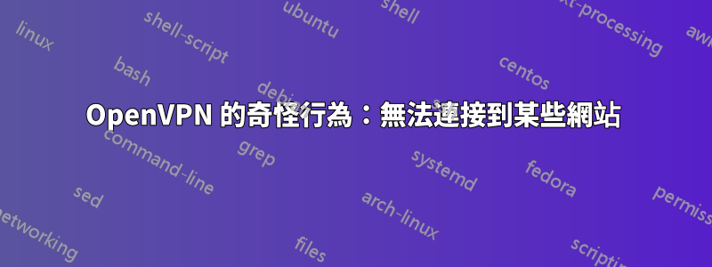 OpenVPN 的奇怪行為：無法連接到某些網站