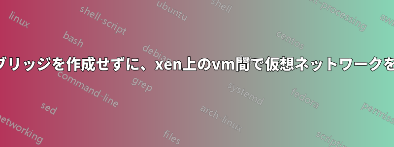 n/wインターフェースで共有ブリッジを作成せずに、xen上のvm間で仮想ネットワークを作成する方法はありますか？