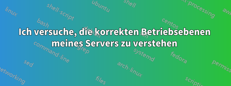 Ich versuche, die korrekten Betriebsebenen meines Servers zu verstehen