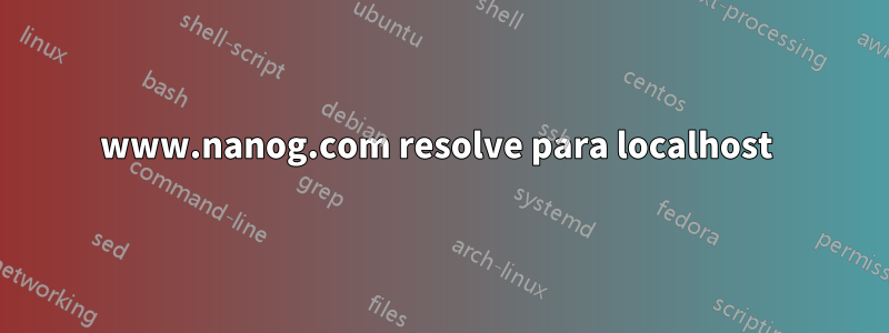 www.nanog.com resolve para localhost 