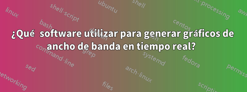 ¿Qué software utilizar para generar gráficos de ancho de banda en tiempo real? 