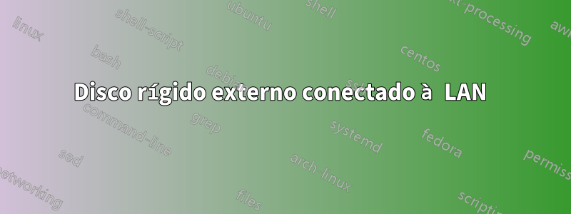 Disco rígido externo conectado à LAN 