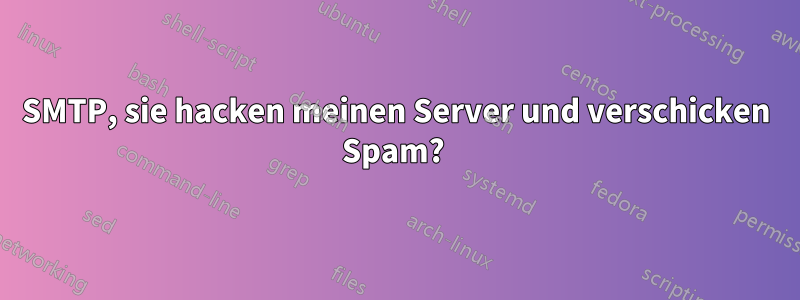 SMTP, sie hacken meinen Server und verschicken Spam? 