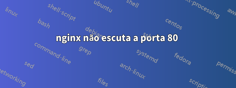 nginx não escuta a porta 80