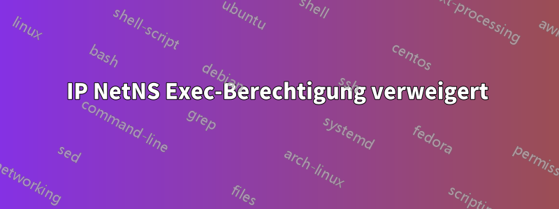 IP NetNS Exec-Berechtigung verweigert