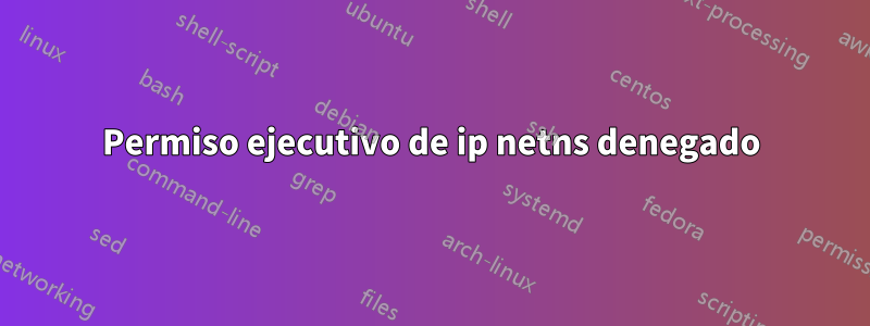 Permiso ejecutivo de ip netns denegado