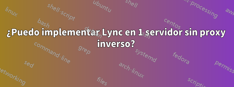¿Puedo implementar Lync en 1 servidor sin proxy inverso?