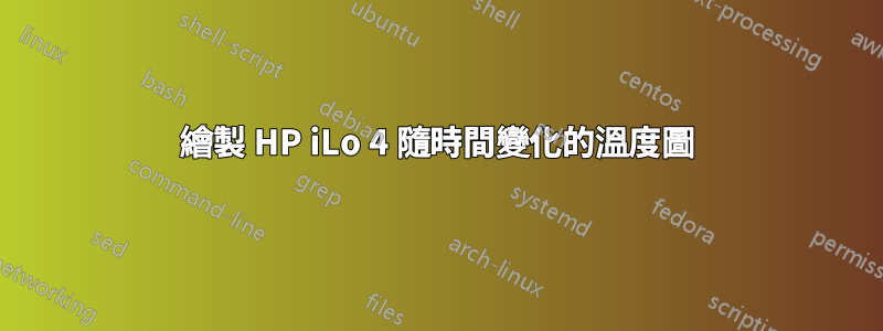 繪製 HP iLo 4 隨時間變化的溫度圖