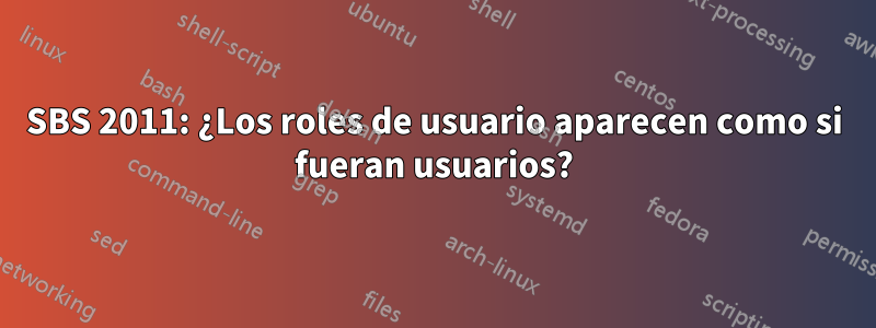 SBS 2011: ¿Los roles de usuario aparecen como si fueran usuarios?