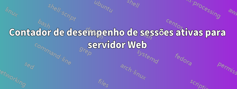 Contador de desempenho de sessões ativas para servidor Web